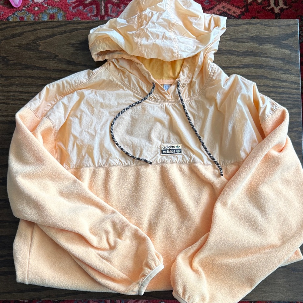 Adidas Light Orange Hooded Pullover